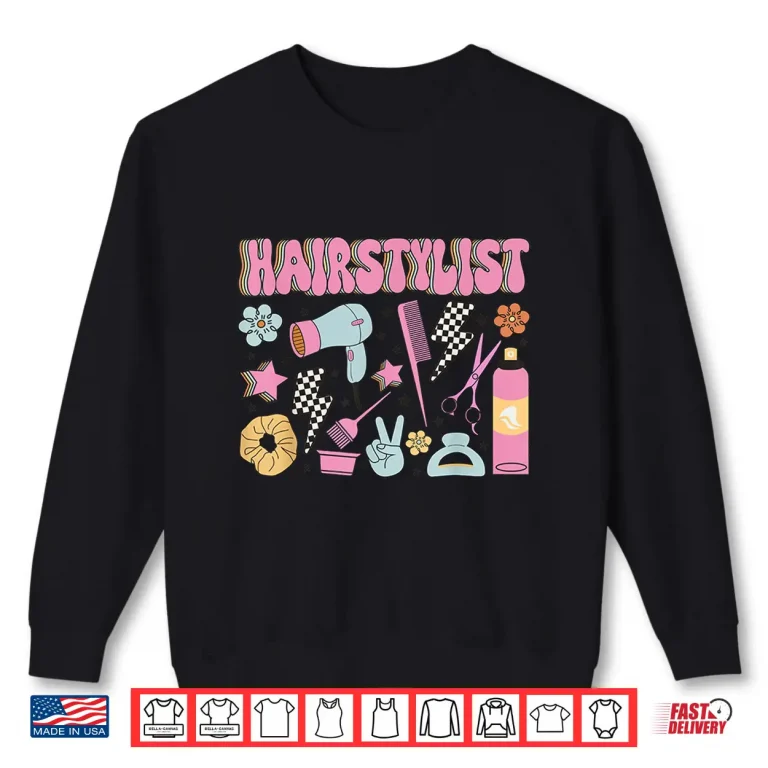 Sweatshirt Retro Cosmetology Hairdresser Hair Dresser Tools Shirt