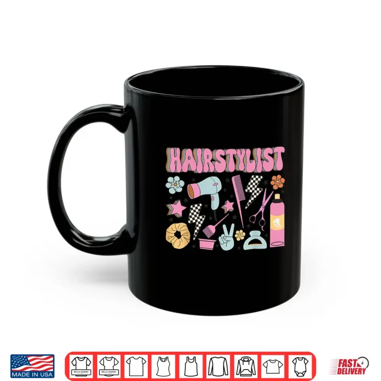 Mug Retro Cosmetology Hairdresser Hair Dresser Tools Shirt