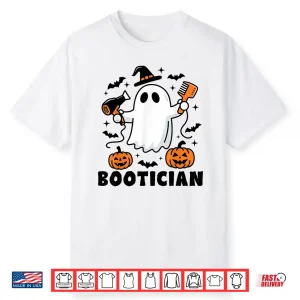 Bootician Funny Beautician Halloween Ghost Hair Stylist Shirt