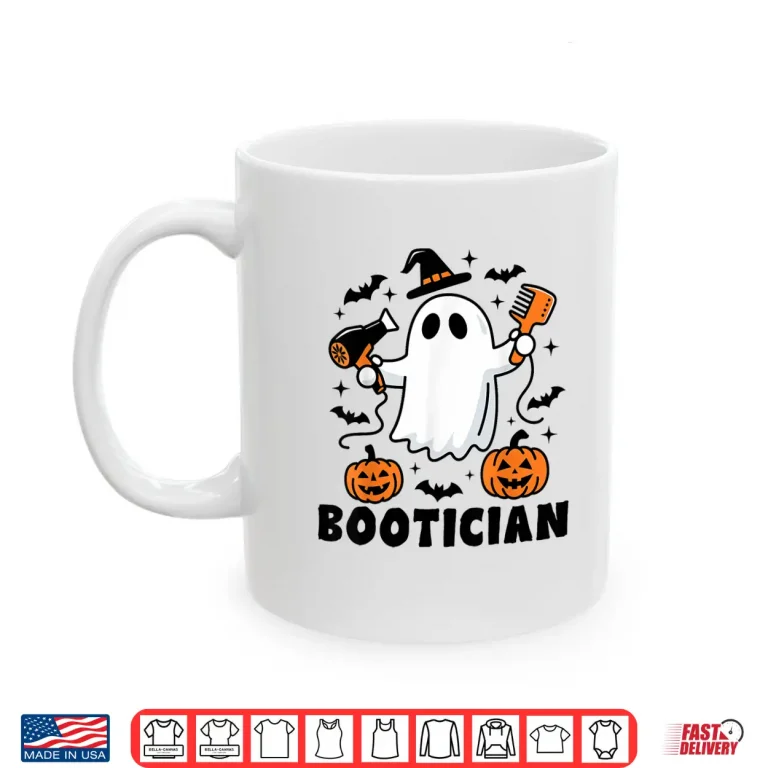 Mug Bootician Funny Beautician Halloween Ghost Hair Stylist Shirt
