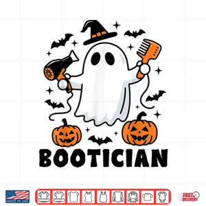 Design Bootician Funny Beautician Halloween Ghost Hair Stylist Shirt