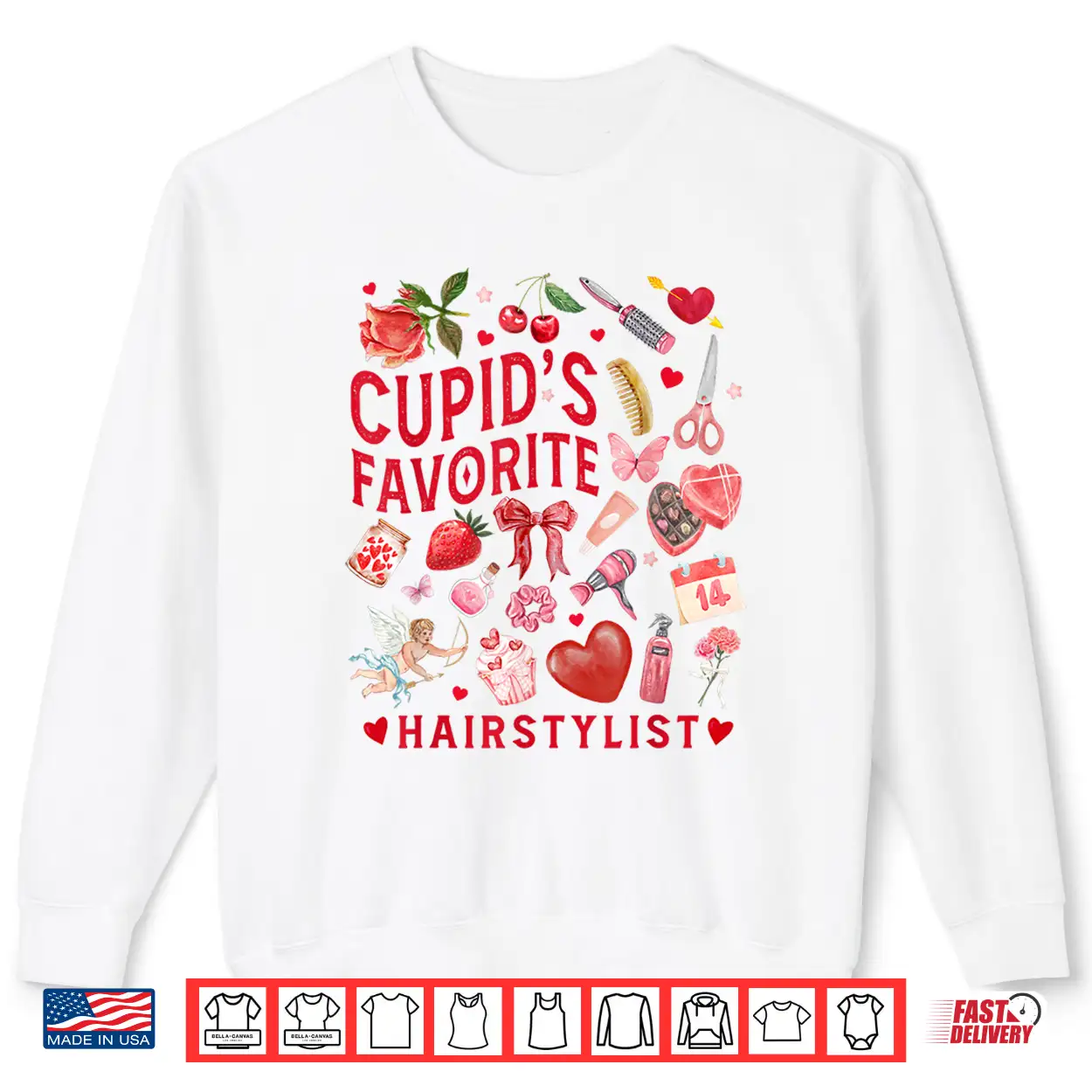 Cupids Hairstylist Valentines Day Beauty Hair Stylist Shirt Cupids Hairstylist Valentines Day Beauty Hair Stylist Shirt