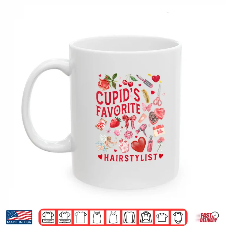 Mug Cupids Hairstylist Valentines Day Beauty Hair Stylist Shirt