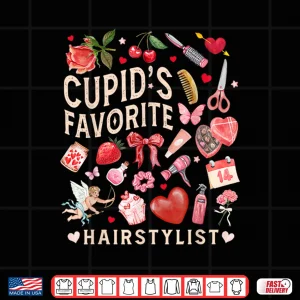 Cupids Hairstylist Valentines Day Beauty Hair Salon Shirt 3 Design Cupids Hairstylist Valentines Day Beauty Hair Salon Shirt