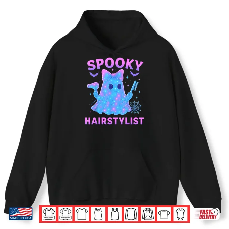 Hoodie Funny Ghost Hairstylist Halloween Hairdresser Men Women Shirt