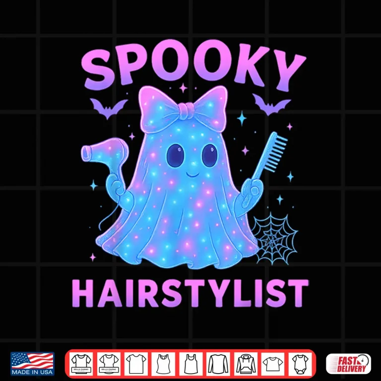 Design Funny Ghost Hairstylist Halloween Hairdresser Men Women Shirt