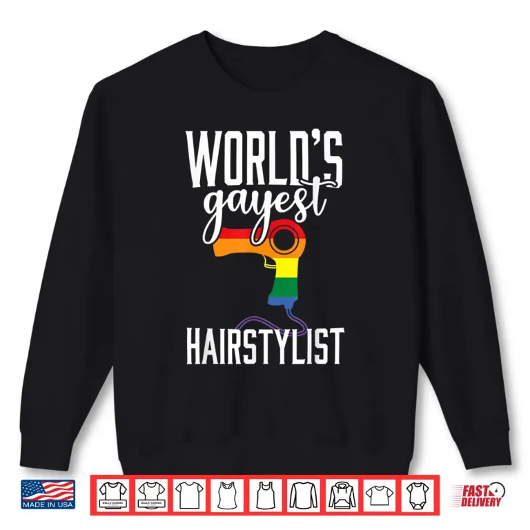 Sweatshirt Gay Hairstylist Funny LGBT Pride Hairdresser Gift Shirt