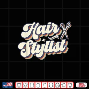 Design Hair Stylist Retro Groovy Hairdresser Salon Men Women Shirt