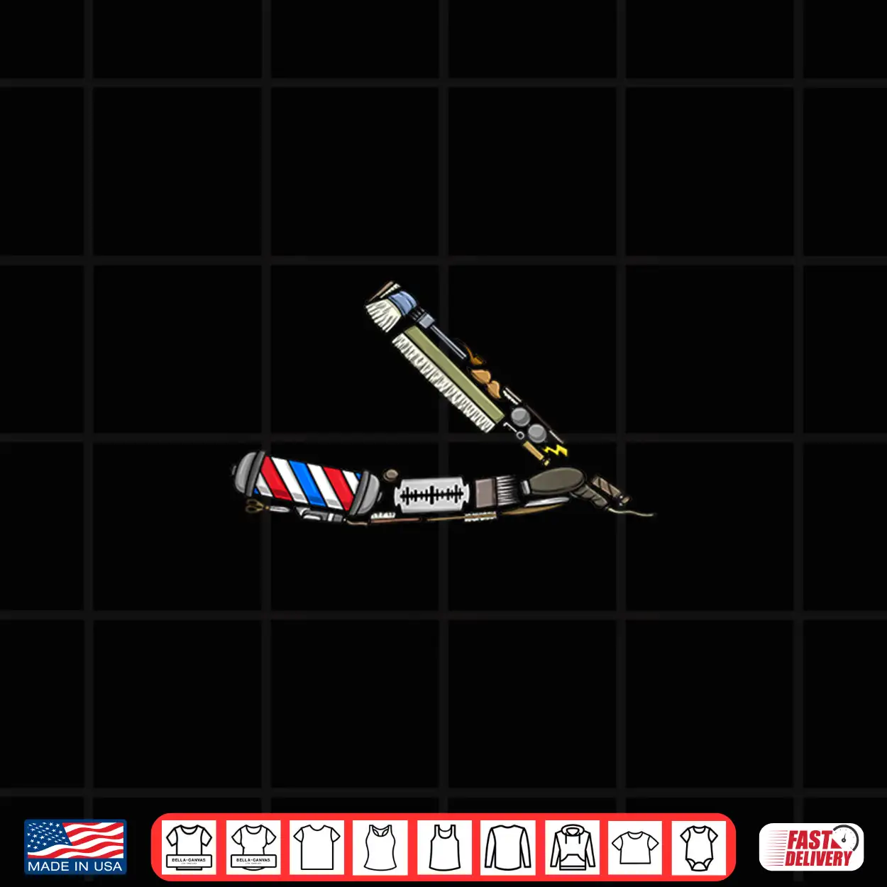 Hairdresser Hairstylist Razor Professional Barber Shirt Hairdresser Hairstylist Razor Professional Barber Shirt