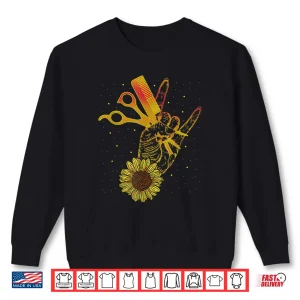 Hairstylist Sunflower Design Hippie Hair Salon Shirt 2 Sweatshirt Hairstylist Sunflower Design Hippie Hair Salon Shirt