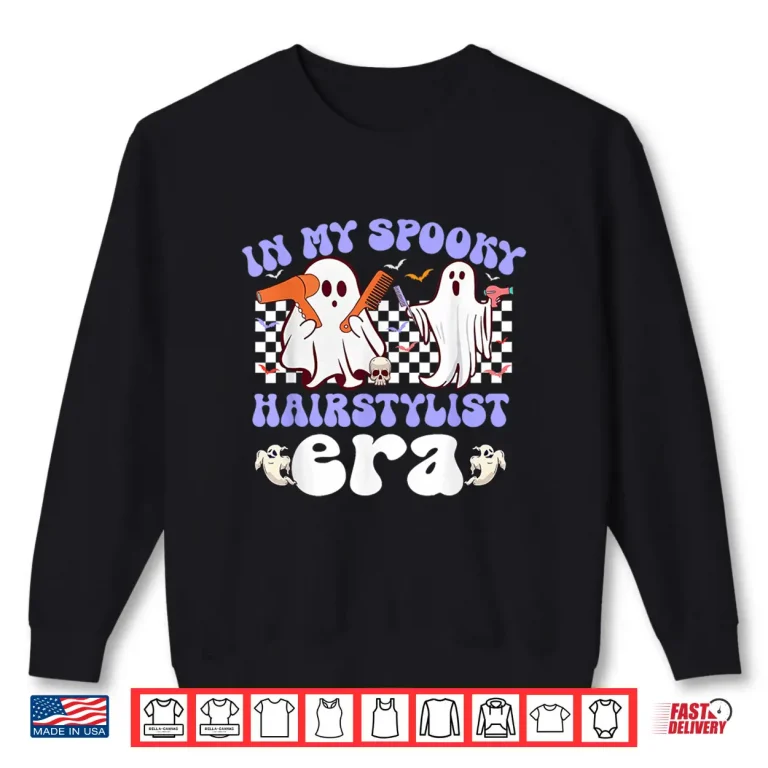 Sweatshirt Hippie Groovy In My Spooky Hairstylist Era Halloween Shirt
