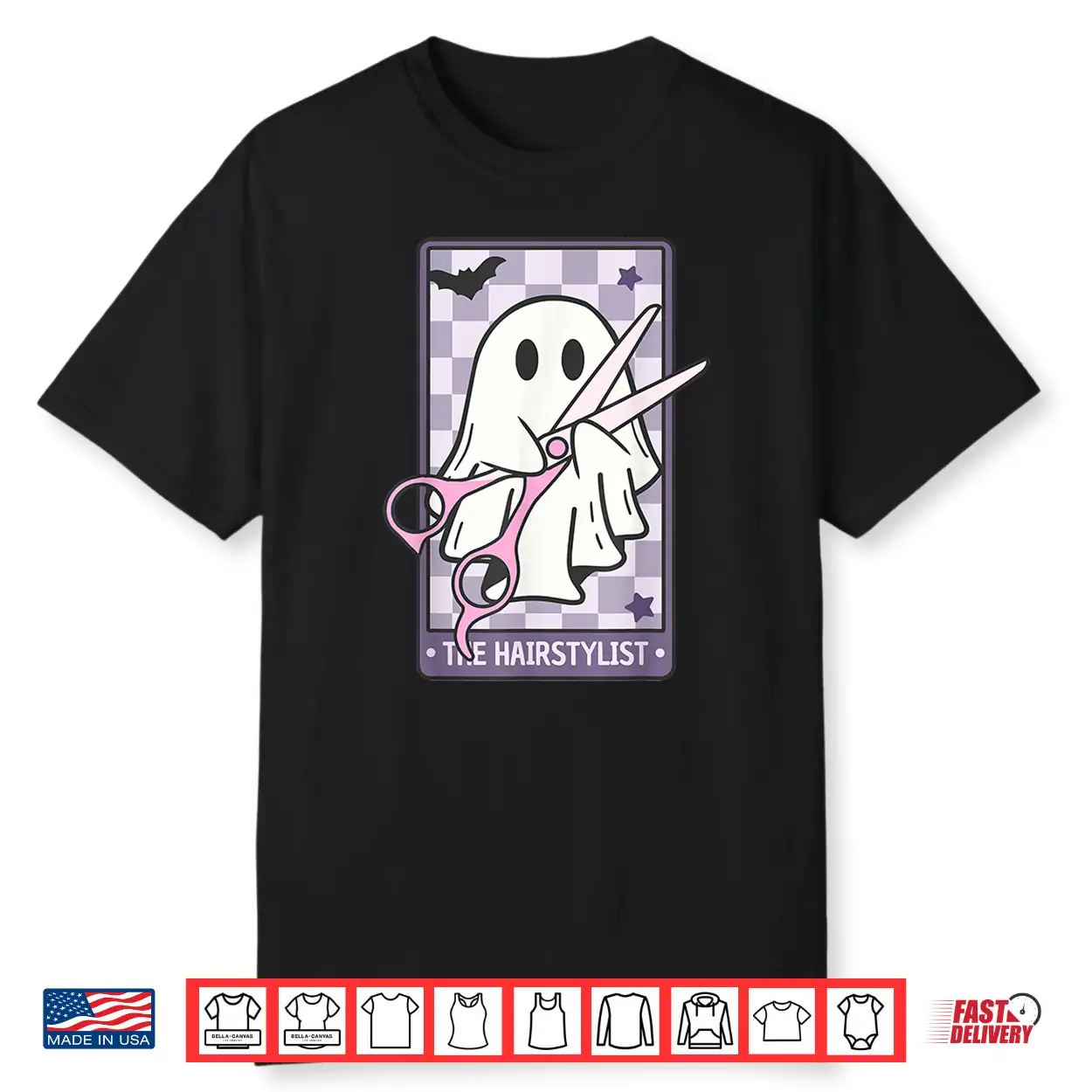 The Hairstylist Tarot Cute Cosmetologist Ghost Halloween Shirt The Hairstylist Tarot Cute Cosmetologist Ghost Halloween Shirt