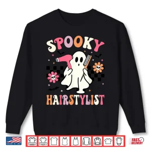 Spooky Hairstylist Halloween Groovy Hairdresser Shirt 2 Sweatshirt Spooky Hairstylist Halloween Groovy Hairdresser Shirt