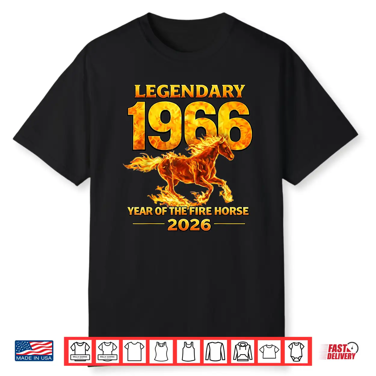 1966 Year Of The Fire Horse 60Th Birthday Chinese Zodiac Shirt 1966 Year Of The Fire Horse 60Th Birthday Chinese Zodiac Shirt