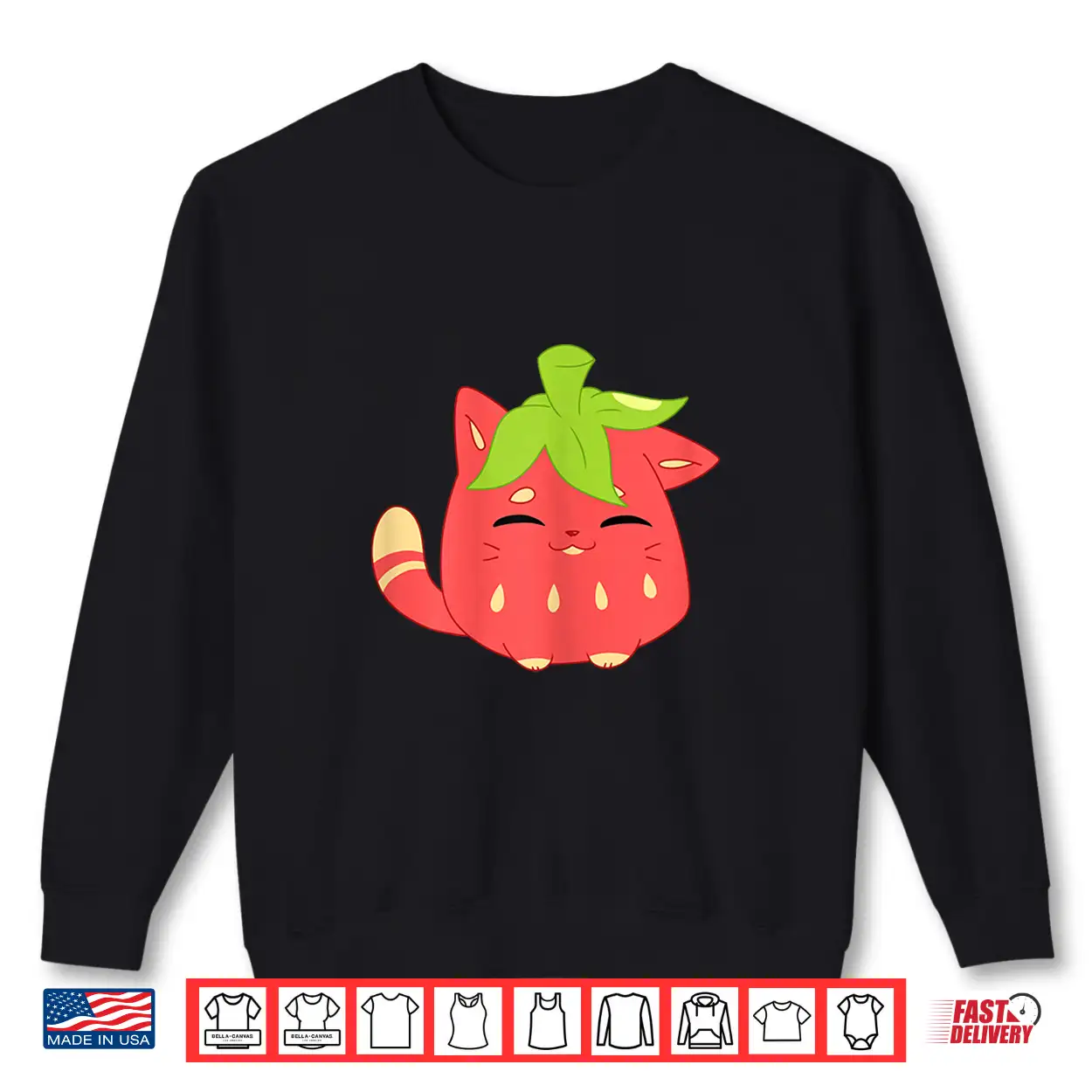Cute Funny Sweet Cartoon Strawberry Shaped Cat Gifts Shirt Cute Funny Sweet Cartoon Strawberry Shaped Cat Gifts Shirt
