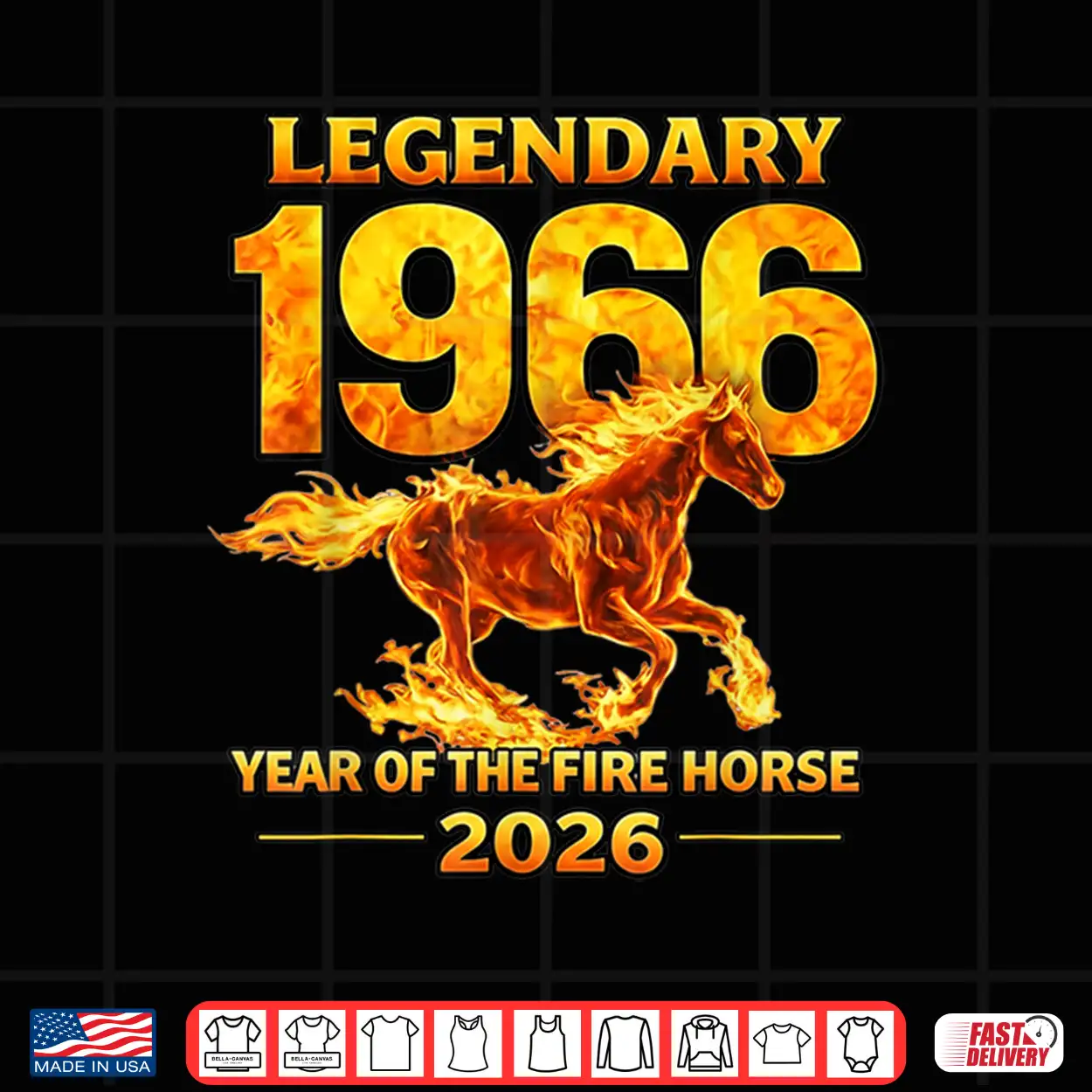1966 Year Of The Fire Horse 60Th Birthday Chinese Zodiac Shirt 1966 Year Of The Fire Horse 60Th Birthday Chinese Zodiac Shirt