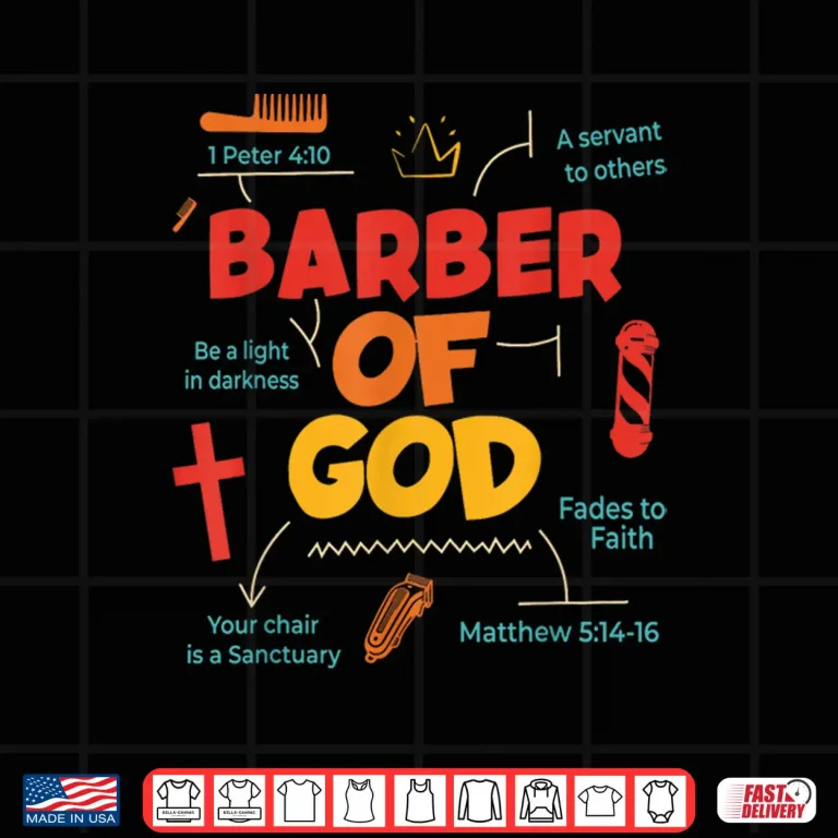 Design Barber Of God Christian Barber Inspiration Shirt