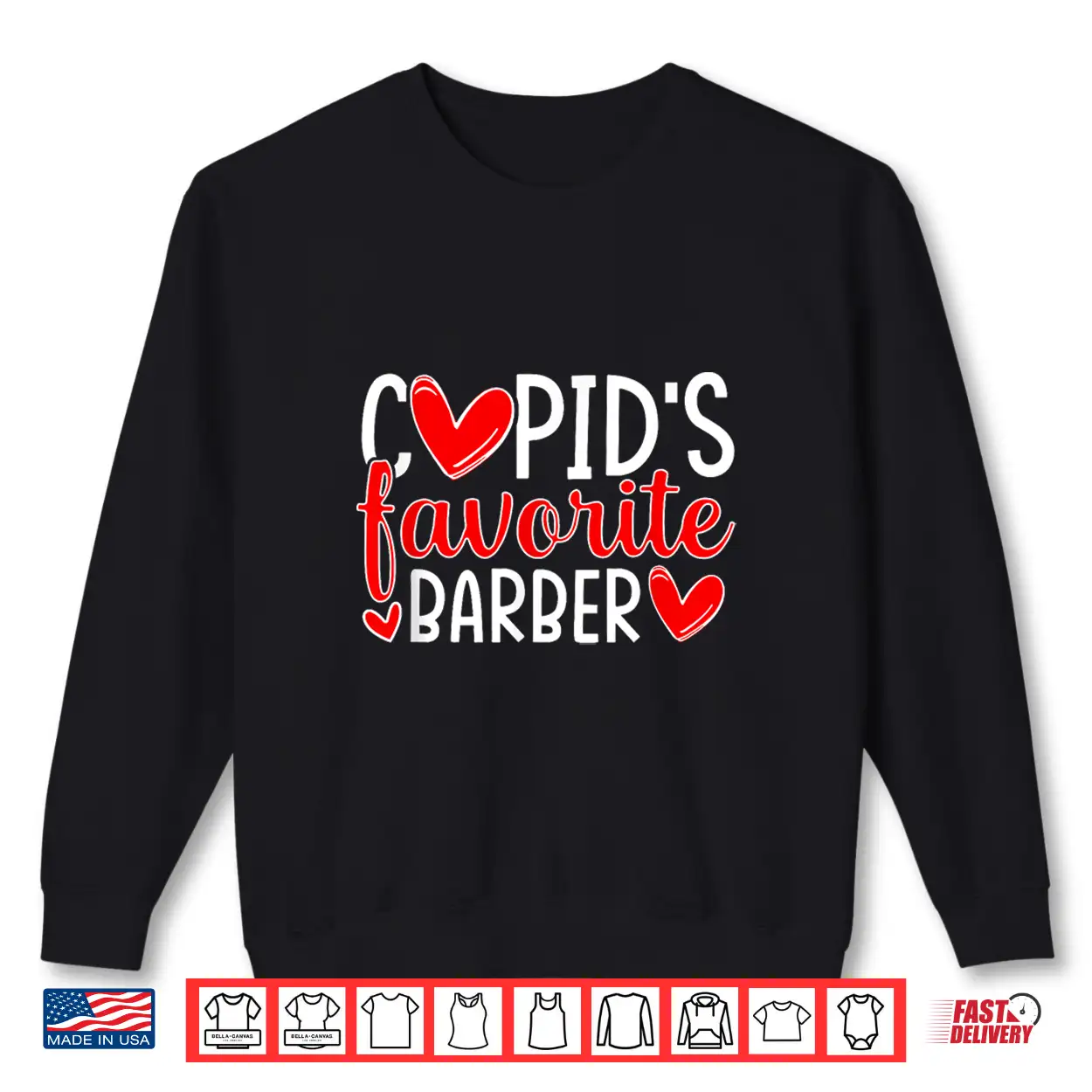 Cupid’S Favorite Barber Funny Hearts Valentine’S Day Shirt Cupid’S Favorite Barber Funny Hearts Valentine’S Day Shirt