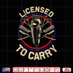 Design Funny Barber Designs For Men Dad Hairstyling Stylist Tools Shirt