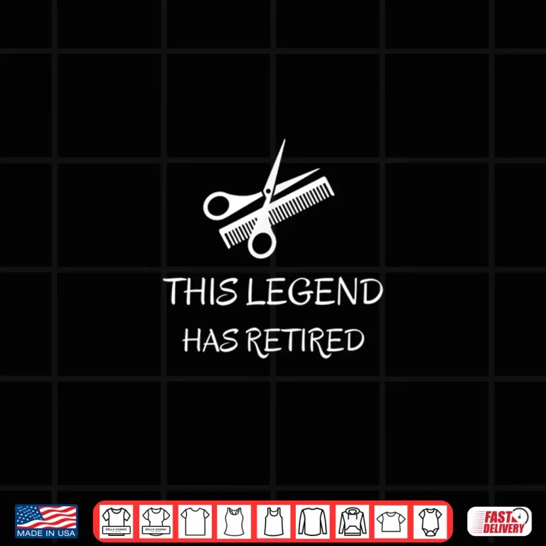 Design Hairdresser This Legend Has Retired Funny Barber Retirement Shirt
