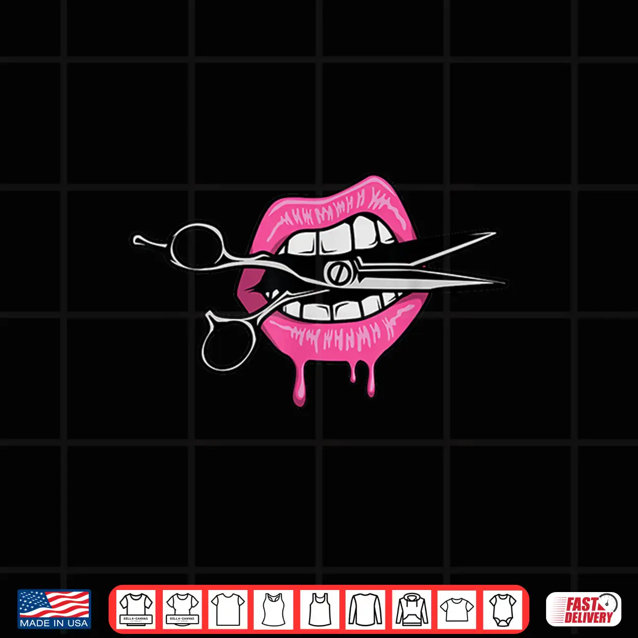 Sassy Lips Biting Scissors Hairdresser Barber Gift Shirt Sassy Lips Biting Scissors Hairdresser Barber Gift Shirt