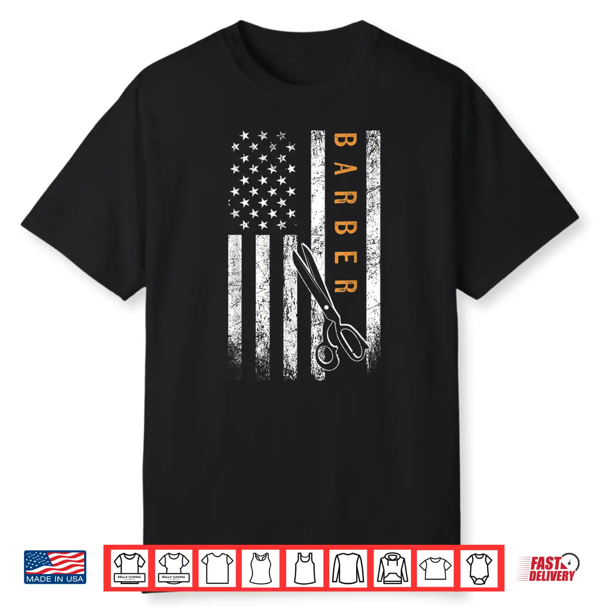 Barber American Flag Patriotic Barbershop Graphic Shirt Barber American Flag Patriotic Barbershop Graphic Shirt