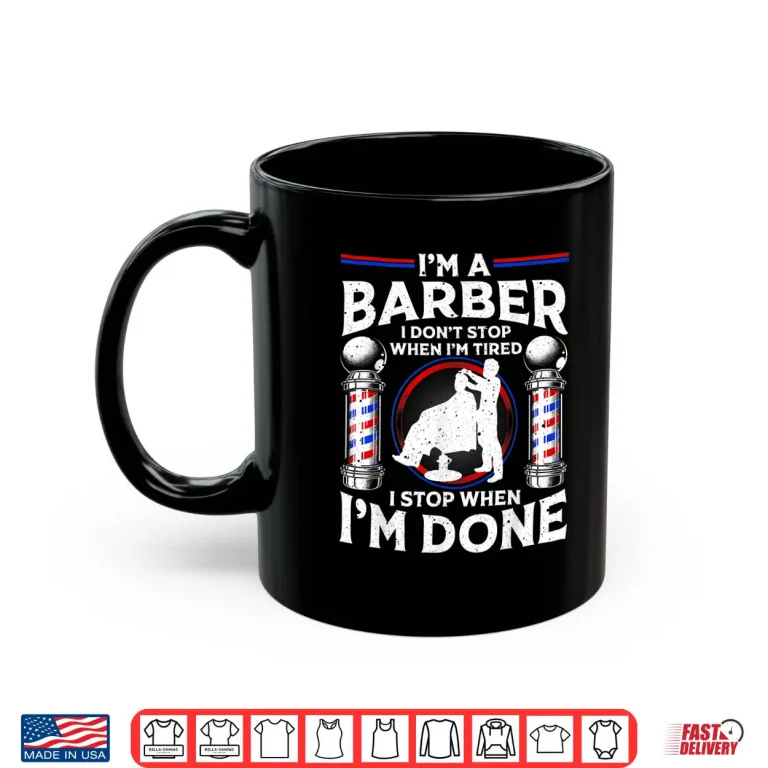Mug Barber Hairstyling Professional Quote Minimalist Design Shirt