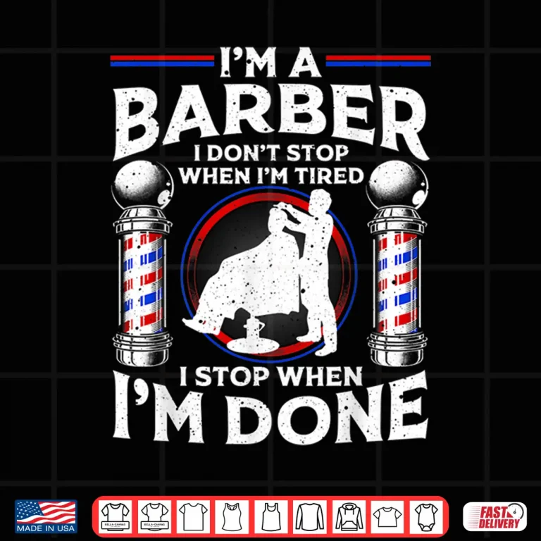 Design Barber Hairstyling Professional Quote Minimalist Design Shirt