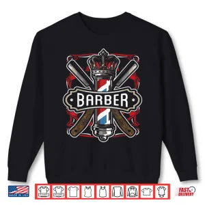 Barber Pole Vintage Hairdresser Razors Outfit Shirt 2 Sweatshirt Barber Pole Vintage Hairdresser Razors Outfit Shirt