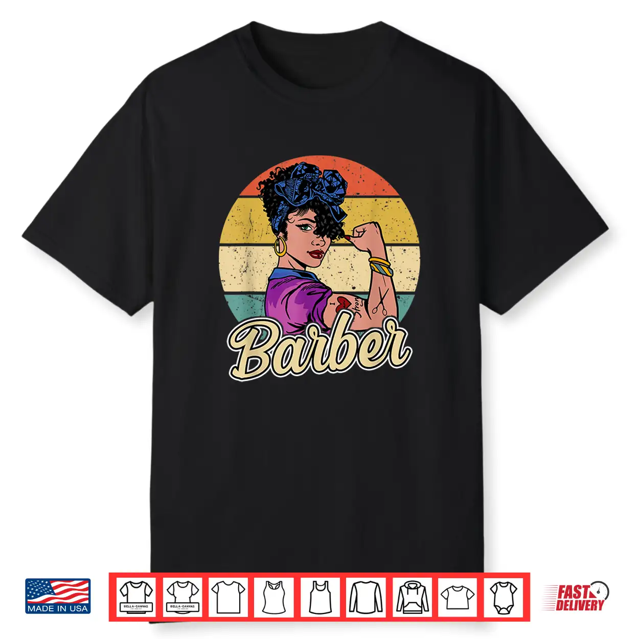 Barber Professional Vintage Female Stylist Aesthetic Shirt Barber Professional Vintage Female Stylist Aesthetic Shirt