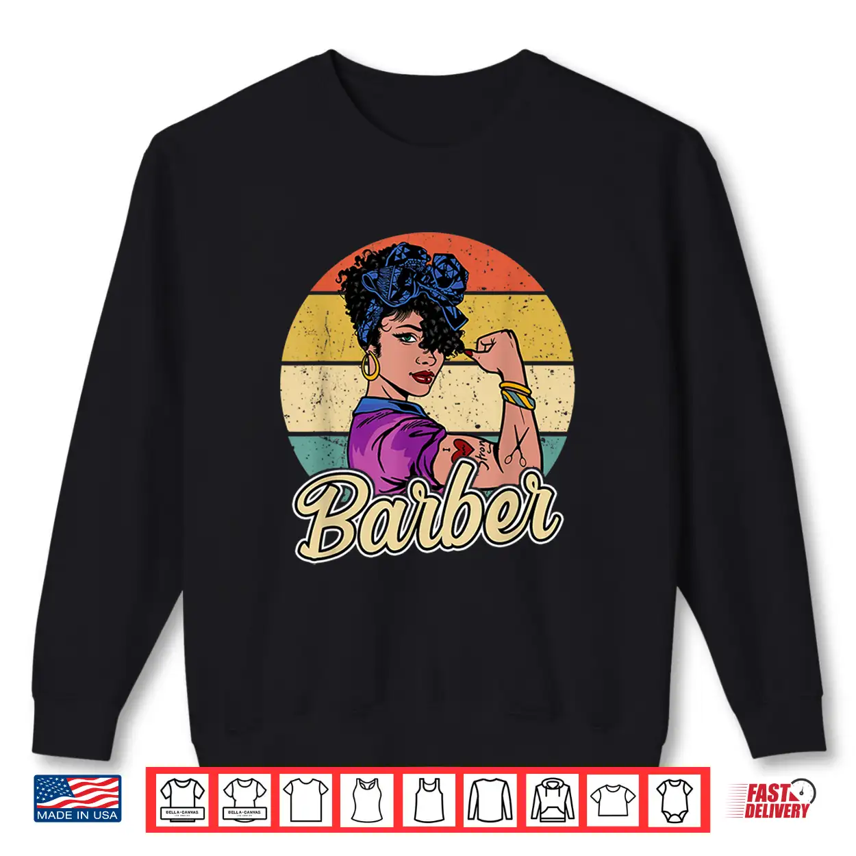 Barber Professional Vintage Female Stylist Aesthetic Shirt Barber Professional Vintage Female Stylist Aesthetic Shirt