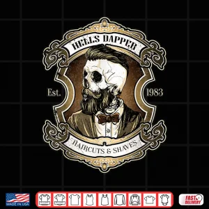 Barber Skull Haircuts Shaves Hipster Stylist Shirt 3 Design Barber Skull Haircuts Shaves Hipster Stylist Shirt