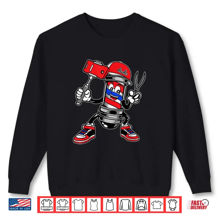 Sweatshirt Barbershop Cool Pole Hairdresser Urban Style Shirt