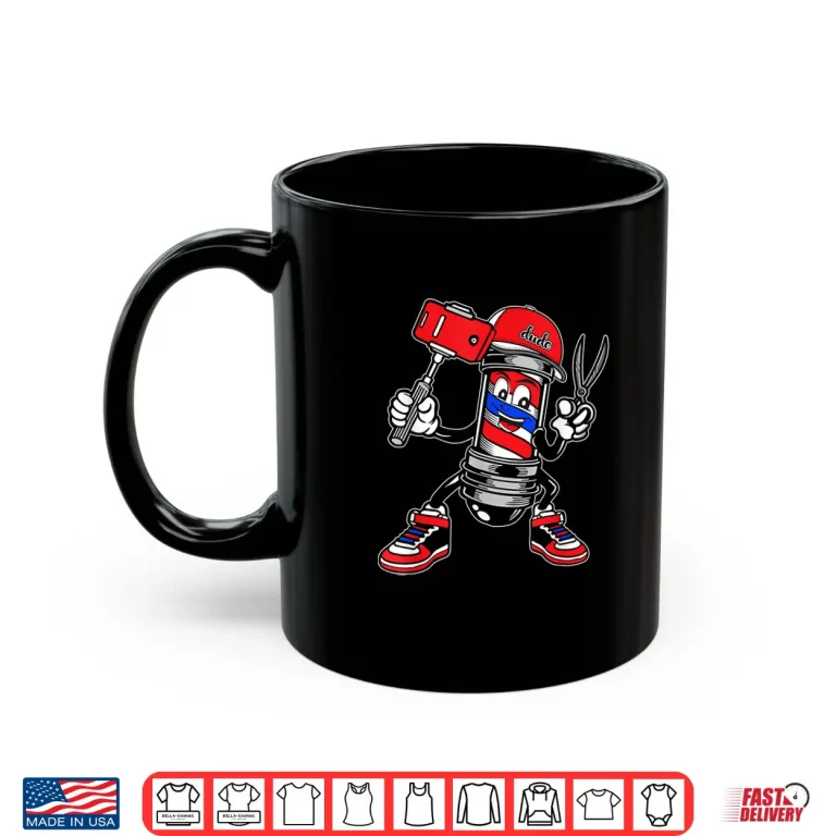 Mug Barbershop Cool Pole Hairdresser Urban Style Shirt