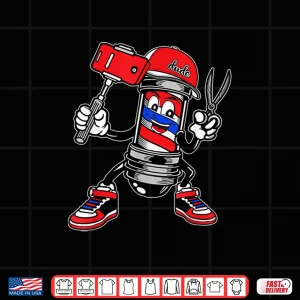 Design Barbershop Cool Pole Hairdresser Urban Style Shirt