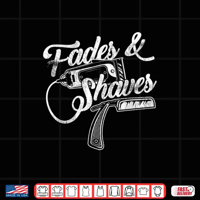 Design Distressed Barber Grunge Fades And Shaves Shirt