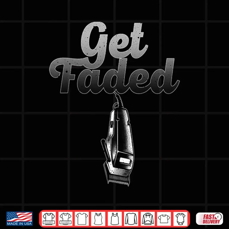 Design Get Faded Barber Hair Style Modern Design Shirt