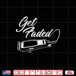 Design Vintage Distressed Barber Clippers Script Tail Shirt