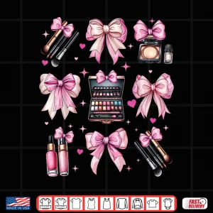 Design Coquette Bow Makeup Artist Mua Aesthetic Graphic Shirt