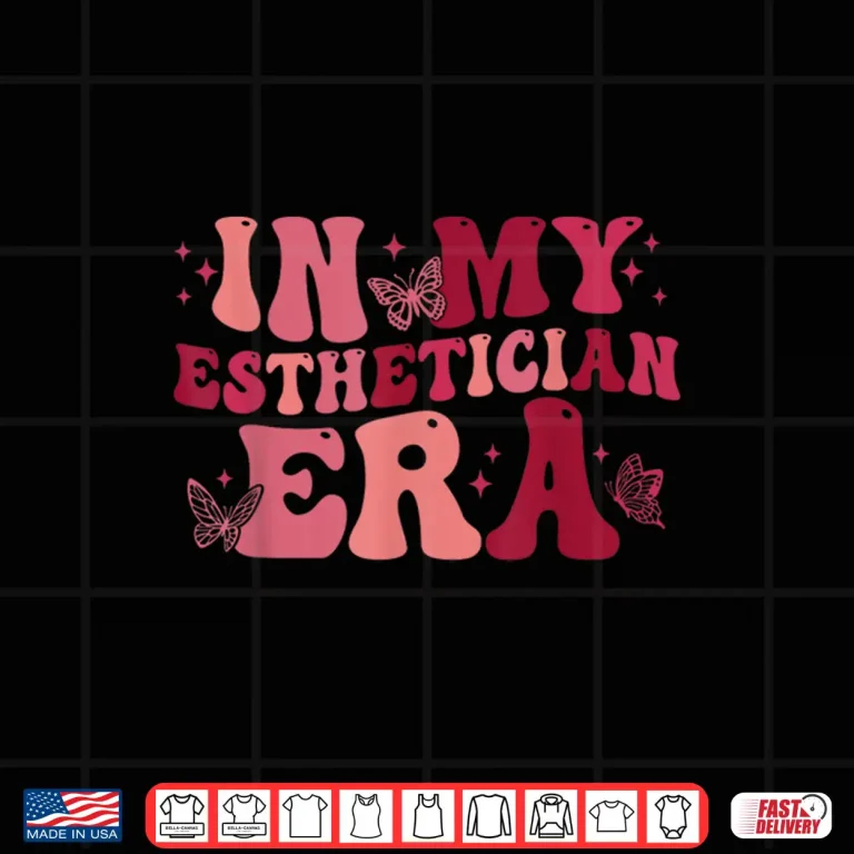 Design In My Esthetician Era Retro Groovy Beautician Shirt