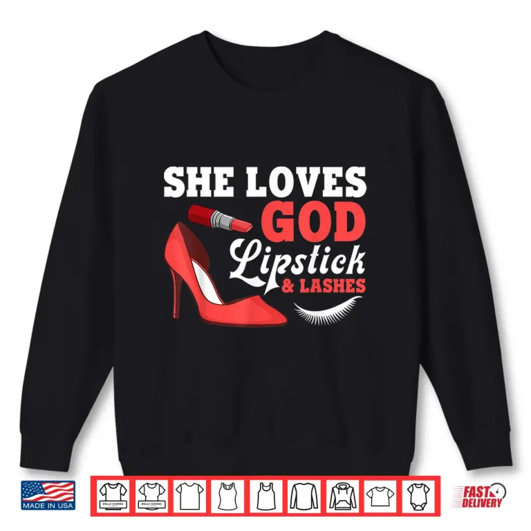 Sweatshirt Lipstick Art Cosmetic Professional Graphic Design Shirt