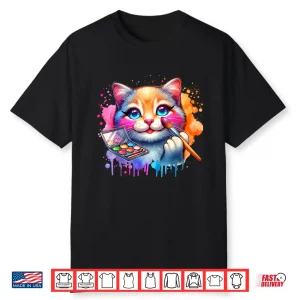 Makeup And Cats Animal Lover Cosmetic Graphic Shirt