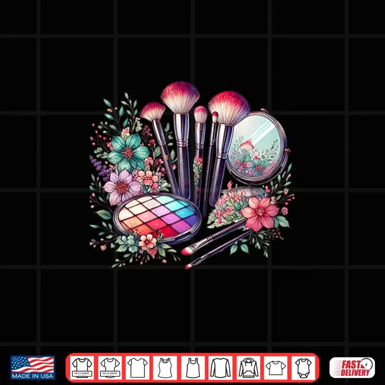 Design Makeup Artist Flower Beautician Cosmetologist Artistic Shirt