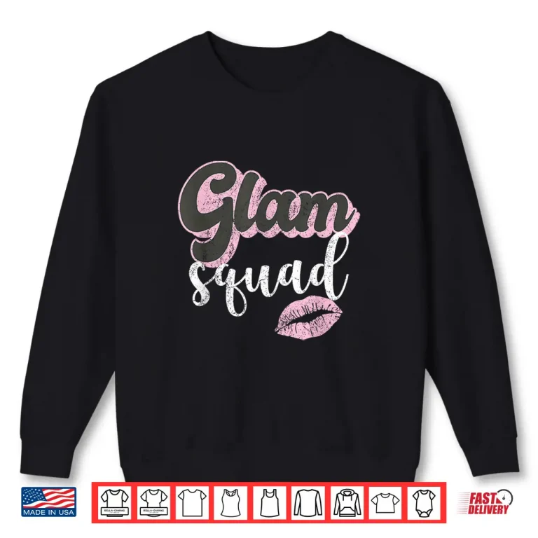 Sweatshirt Vintage Glam Squad Beautician Mua Esthetician Shirt
