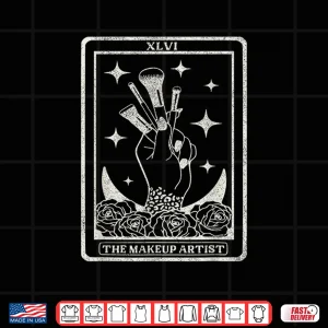 Design Vintage The Makeup Artist Tarot Card Mua Gothic Shirt