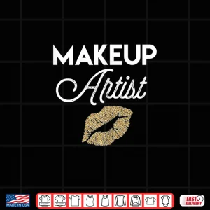 Design Makeup Artist Glitter Lipstick Stylist Aesthetic Shirt