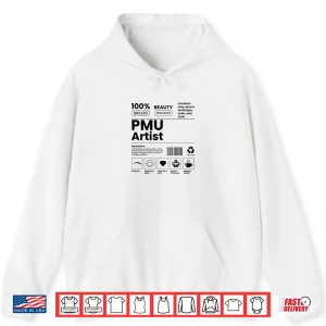 Hoodie Pmu Artist Barcode Permanent Mua Brow Artist Shirt