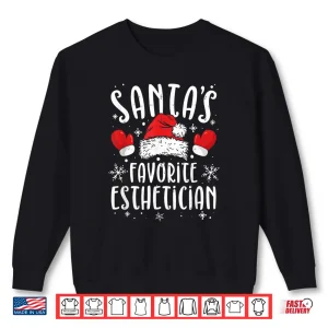 Santas Favorite Esthetician Holiday Makeup Artist Shirt 1 Sweatshirt Santas Favorite Esthetician Holiday Makeup Artist Shirt