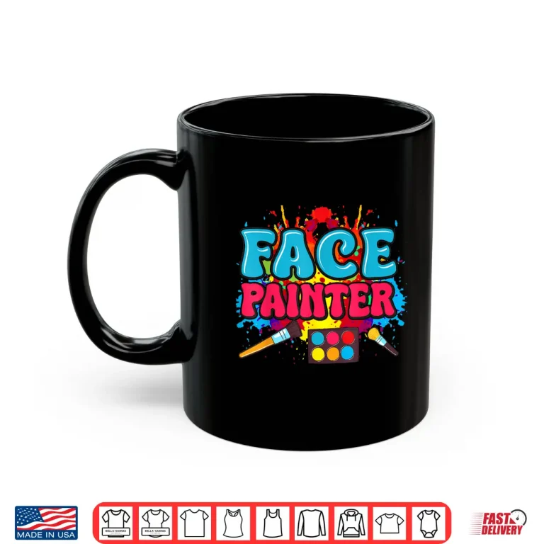 Mug Face Painter Painting Brush Professional Makeup Artist Shirt
