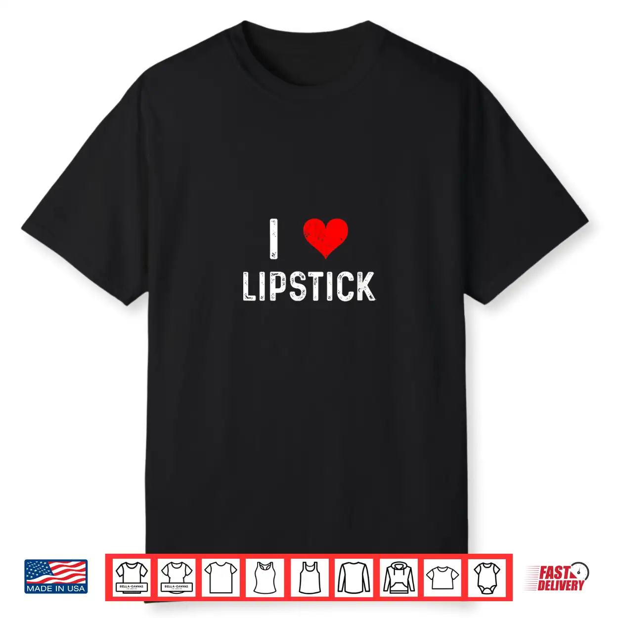I Love Lipstick Heart Makeup Artist Vlog Graphic Shirt I Love Lipstick Heart Makeup Artist Vlog Graphic Shirt